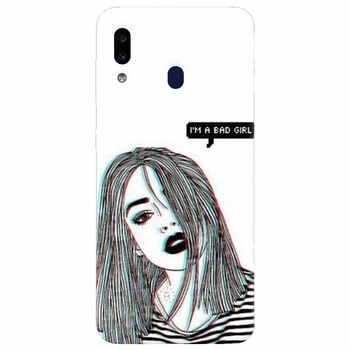 Husa silicon pentru Samsung Galaxy A30, Im A Bad Girl Husa silicon pentru Samsung Galaxy A30, Im A Bad Girl