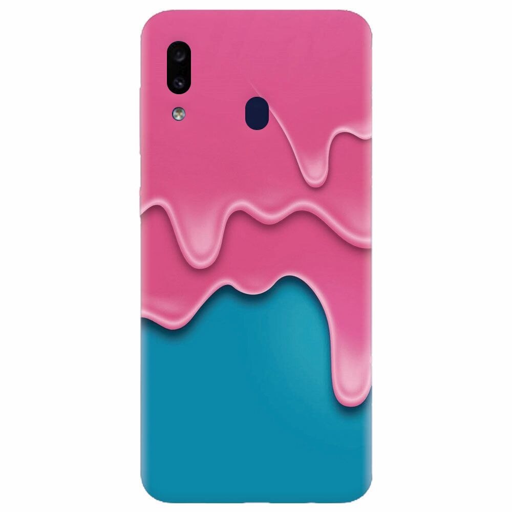 Husa silicon pentru Samsung Galaxy A20e, Pink Liquid Dripping