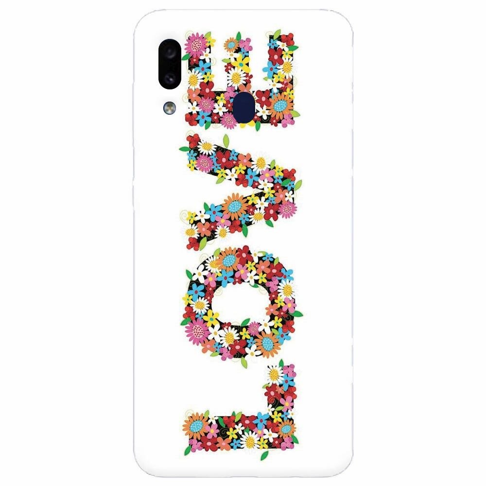 Husa silicon pentru Samsung Galaxy A20, Love Made By Flowers