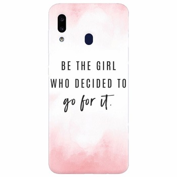 Husa silicon pentru Samsung Galaxy A20e, Quotes Pink Husa silicon pentru Samsung Galaxy A20e, Quotes Pink
