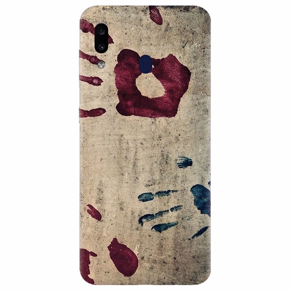 Husa silicon pentru Samsung Galaxy A30, Handprints