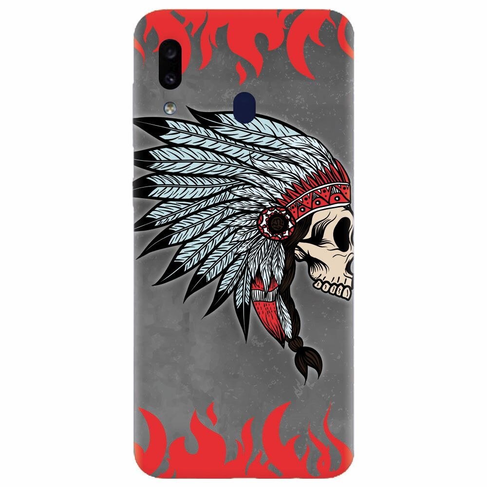 Husa silicon pentru Samsung Galaxy A20e, Indian Skull