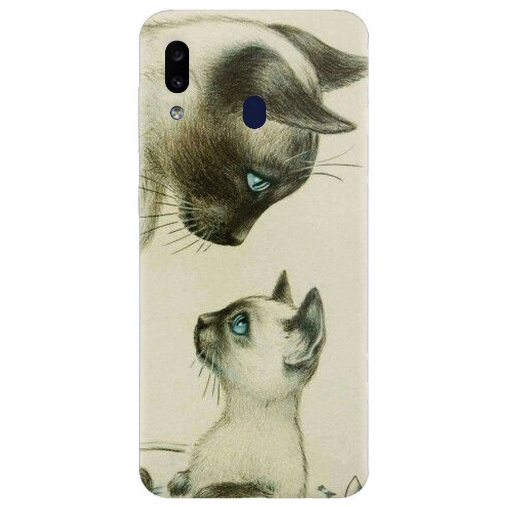 Husa silicon pentru Samsung Galaxy M20, Little Cat