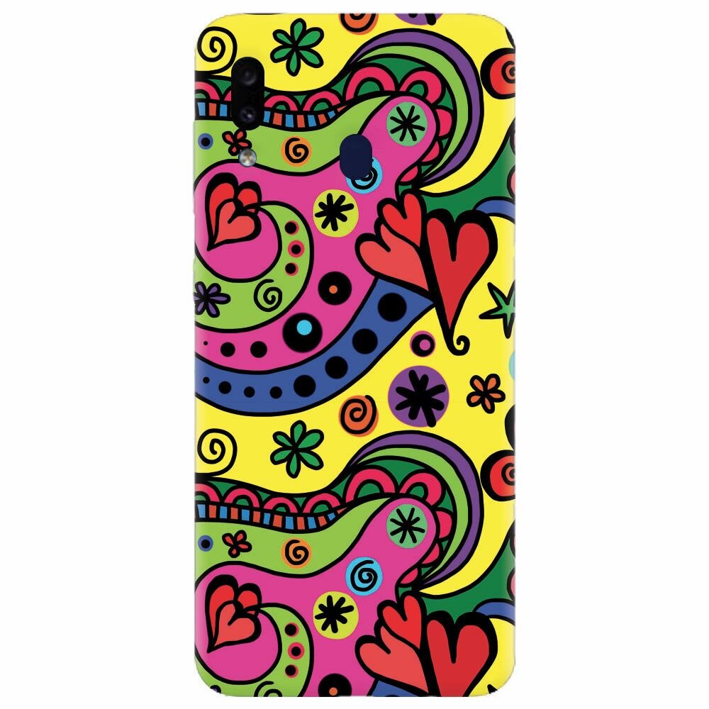 Husa silicon pentru Samsung Galaxy M20, Heart Color