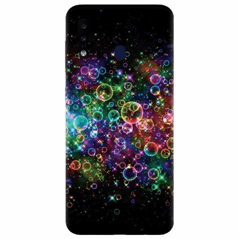Husa silicon pentru Samsung Galaxy A20, Rainbow Colored Soap Bubbles