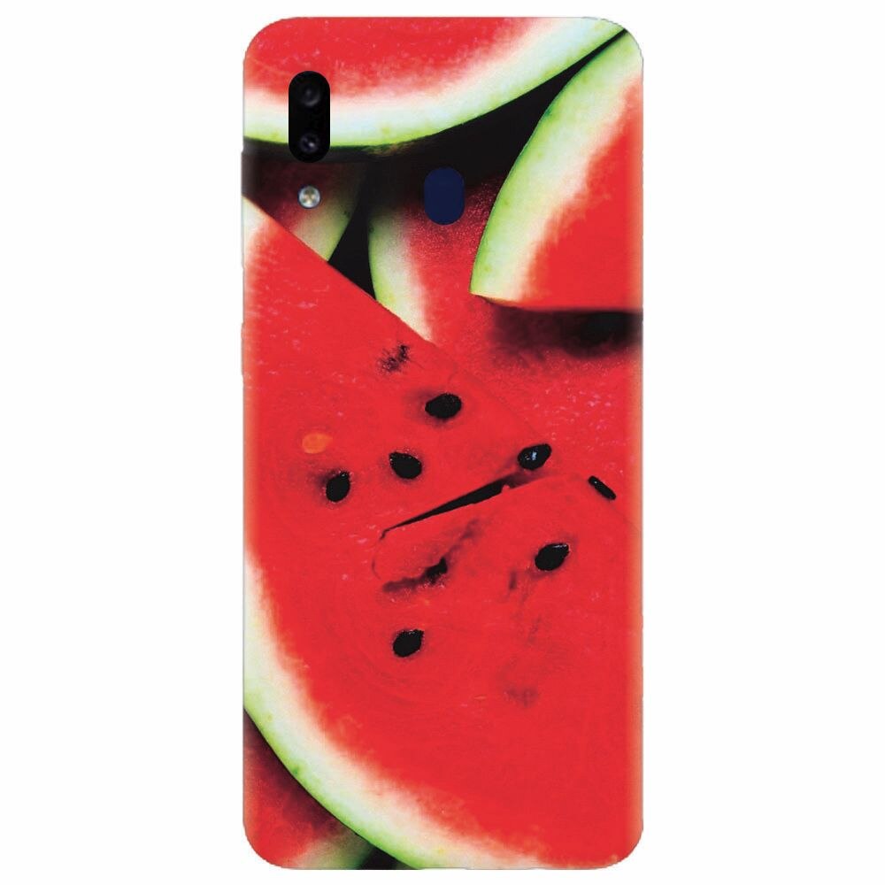 Husa silicon pentru Samsung Galaxy M20, S Of Watermelon Slice