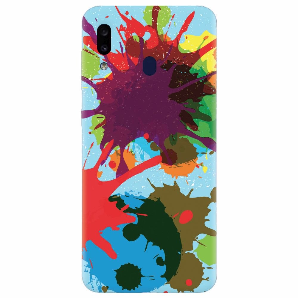 Husa silicon pentru Samsung Galaxy A20, Holi Splash