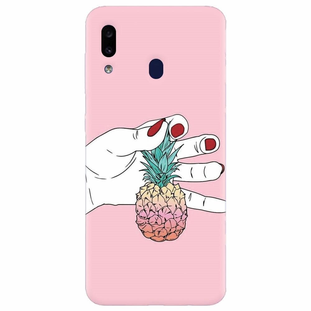 Husa silicon pentru Samsung Galaxy M20, Rainbow Pinepple