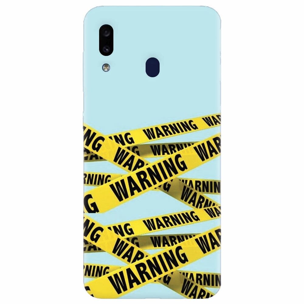 Husa silicon pentru Samsung Galaxy A30, Warning