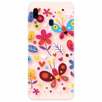 Husa silicon pentru Samsung Galaxy M20, Butterfly 102 Husa silicon pentru Samsung Galaxy M20, Butterfly 102