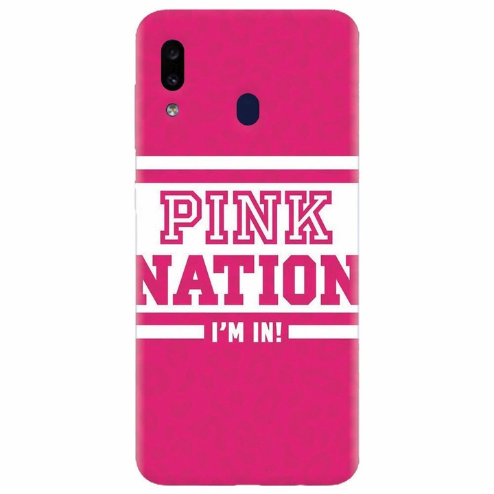Szilikon tok Samsung Galaxy A40, Pink Nation telefonhoz