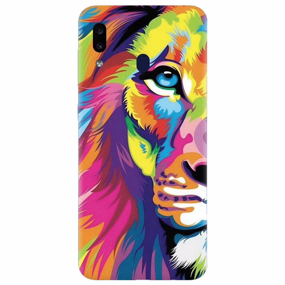 Husa silicon pentru Samsung Galaxy M20, Colorfull Lion 002