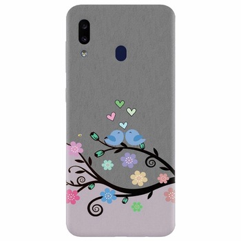 Husa silicon pentru Samsung Galaxy A20, Bird Love Husa silicon pentru Samsung Galaxy A20, Bird Love
