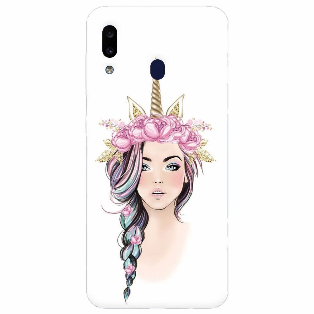 Husa silicon pentru Samsung Galaxy M20, Unicorn Girl
