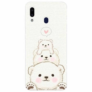 Husa silicon pentru Samsung Galaxy A20, Bear Family Husa silicon pentru Samsung Galaxy A20, Bear Family