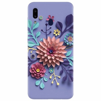 Husa silicon pentru Samsung Galaxy A20e, Flower Artwork Husa silicon pentru Samsung Galaxy A20e, Flower Artwork