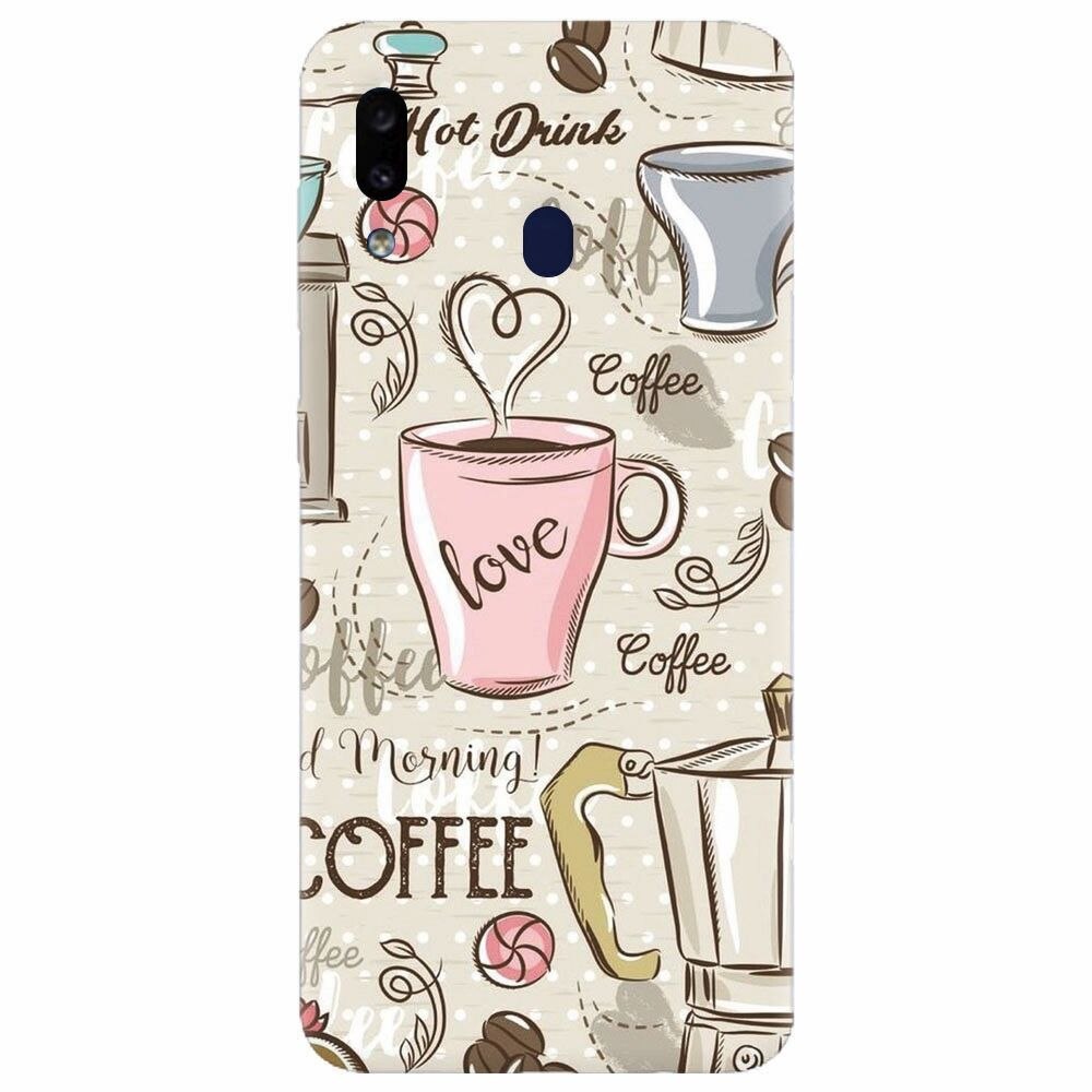 Husa silicon pentru Samsung Galaxy M20, Coffe And Donuts