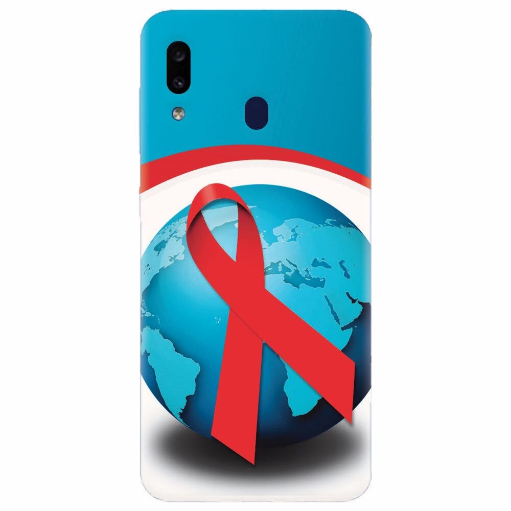 Husa silicon pentru Samsung Galaxy A30, World Aids Day