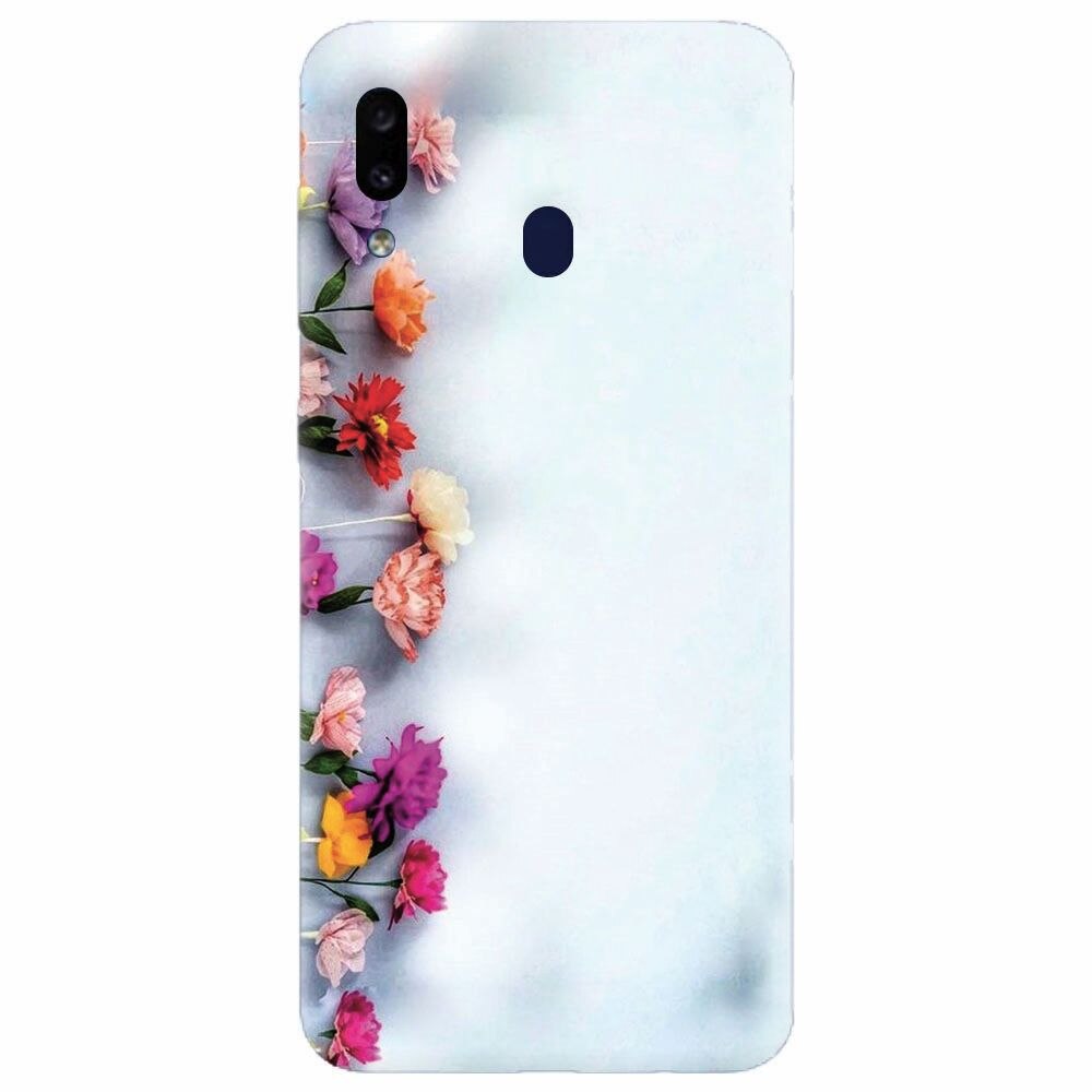 Husa silicon pentru Samsung Galaxy M20, Flowers
