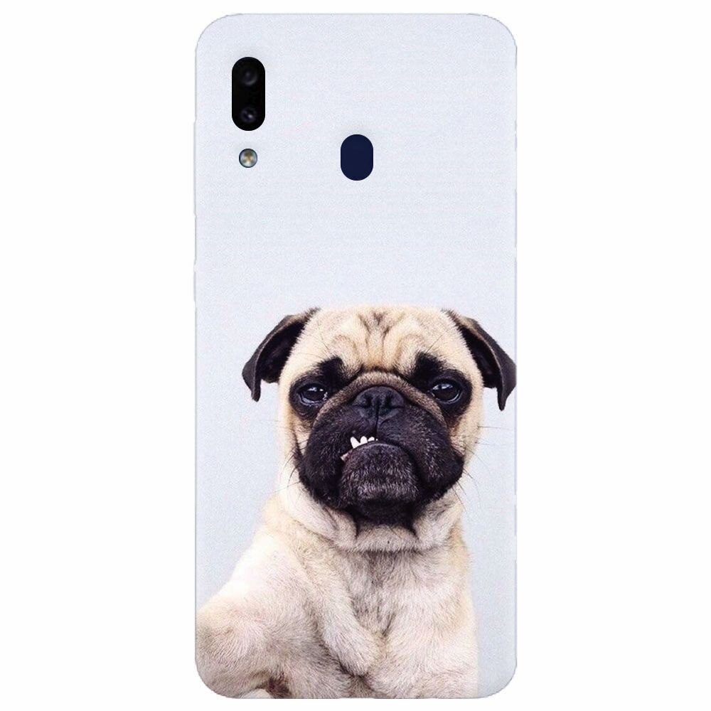 Husa silicon pentru Samsung Galaxy A20e, Simple Pug Selfie