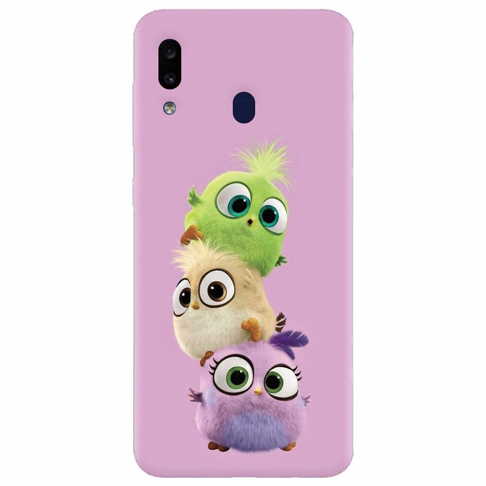 Husa silicon pentru Samsung Galaxy M20, Baby Birds