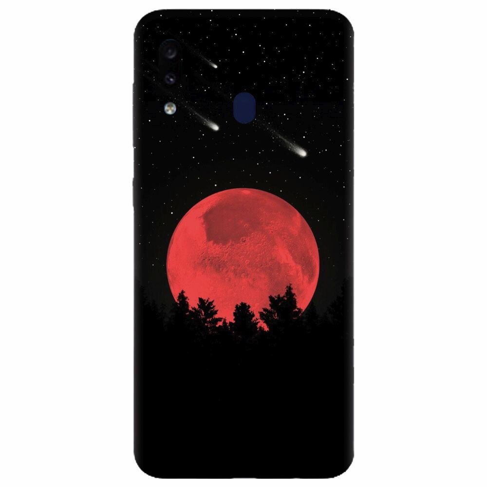 Husa silicon pentru Samsung Galaxy A20, Blood Moon