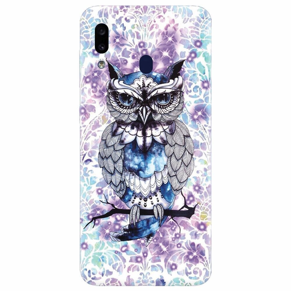 Husa silicon pentru Samsung Galaxy M20, Abstract Owl