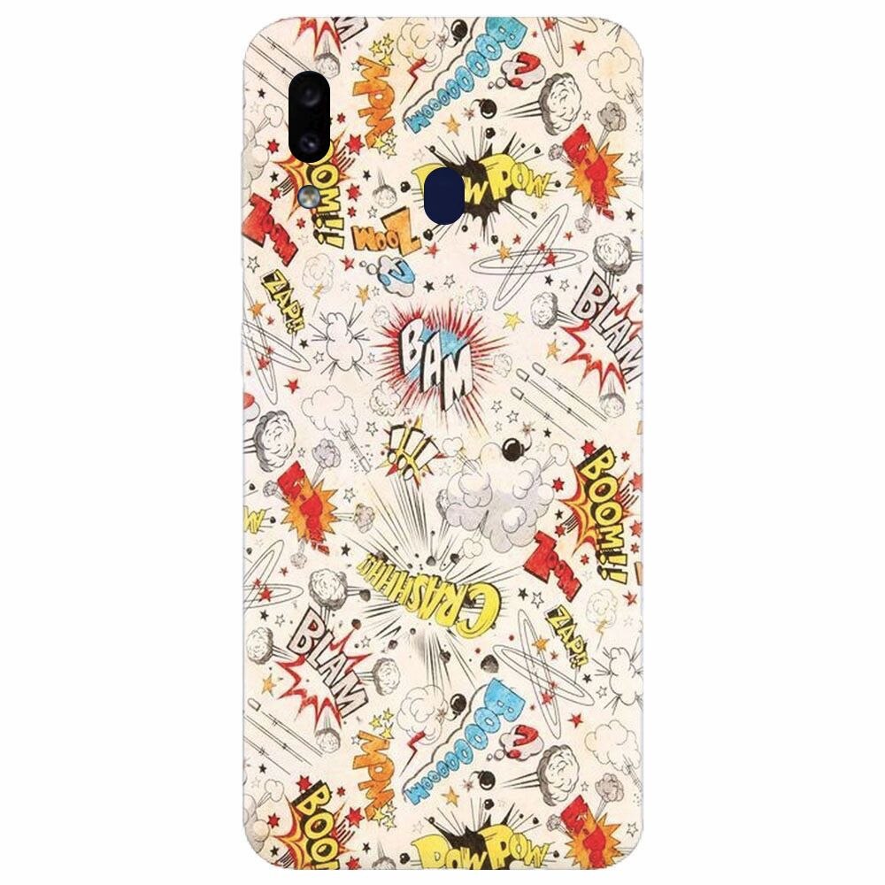 Husa silicon pentru Samsung Galaxy A20, Vintage Comic