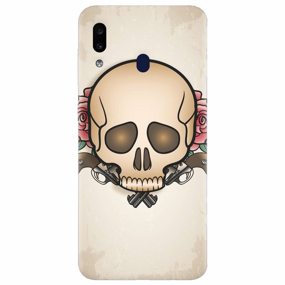 Husa silicon pentru Samsung Galaxy A20e, Skulls And Roses