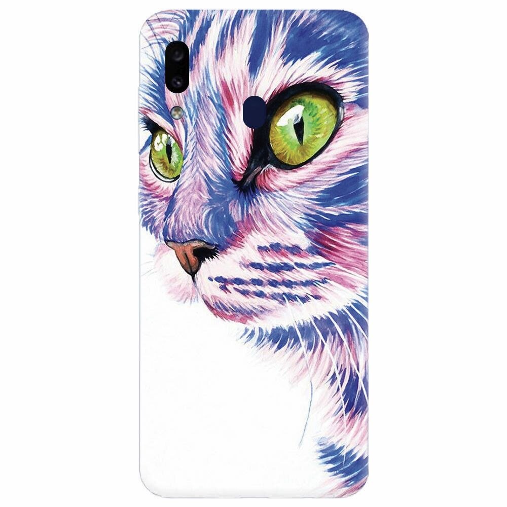Husa silicon pentru Samsung Galaxy A20, Colorfull Cat