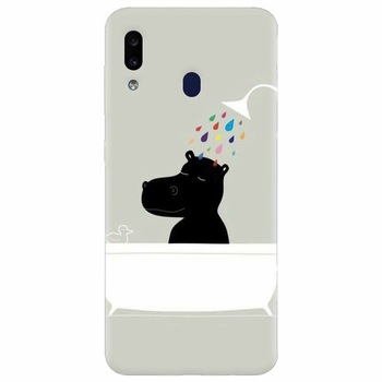 Husa silicon pentru Samsung Galaxy M20, Hippo Bath Husa silicon pentru Samsung Galaxy M20, Hippo Bath