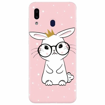 Husa silicon pentru Samsung Galaxy A20, Cute Rabbit Husa silicon pentru Samsung Galaxy A20, Cute Rabbit