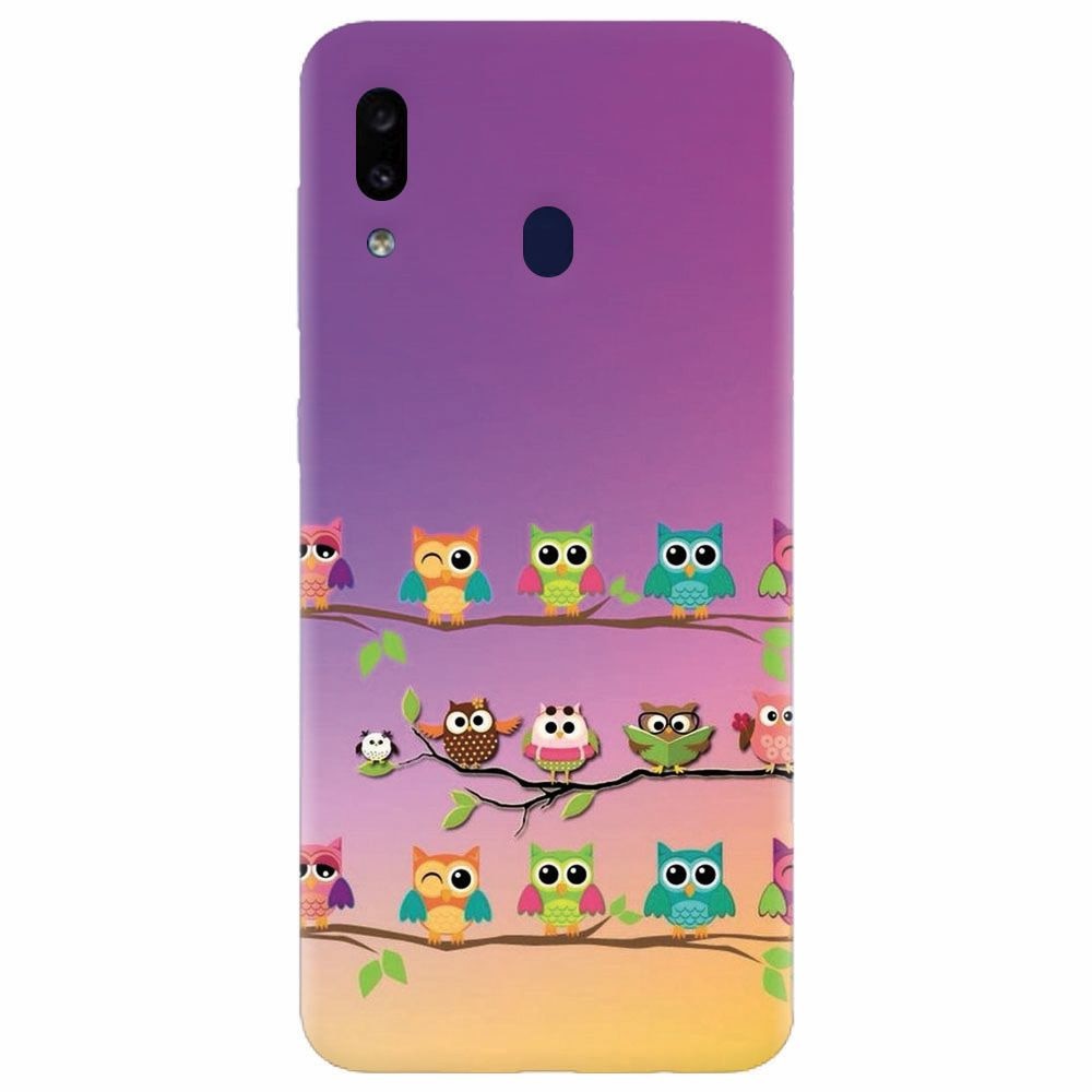 Husa silicon pentru Samsung Galaxy A20e, Owls