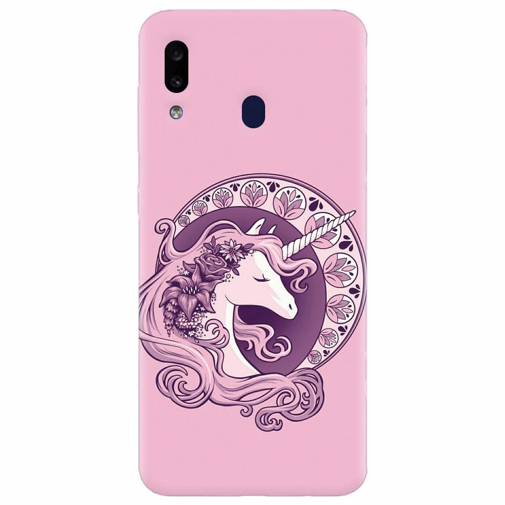 Husa silicon pentru Samsung Galaxy A30, Purple Unicorn