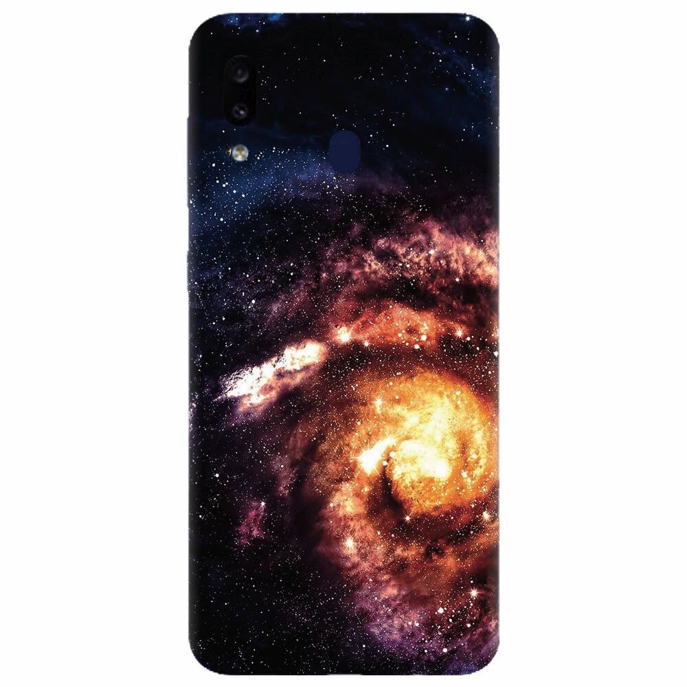 Husa silicon pentru Samsung Galaxy A40, Spiral Galaxy Illustration