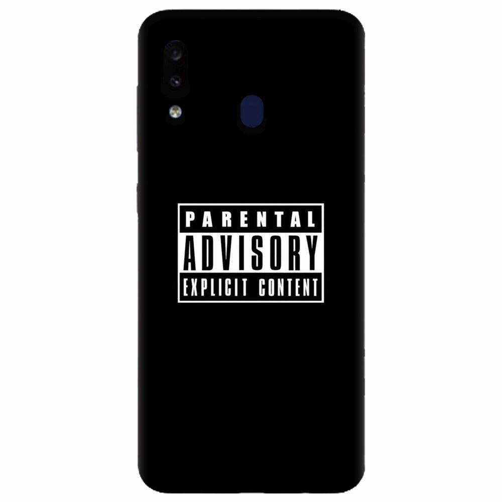 Husa silicon pentru Samsung Galaxy M20, Parental Advisory