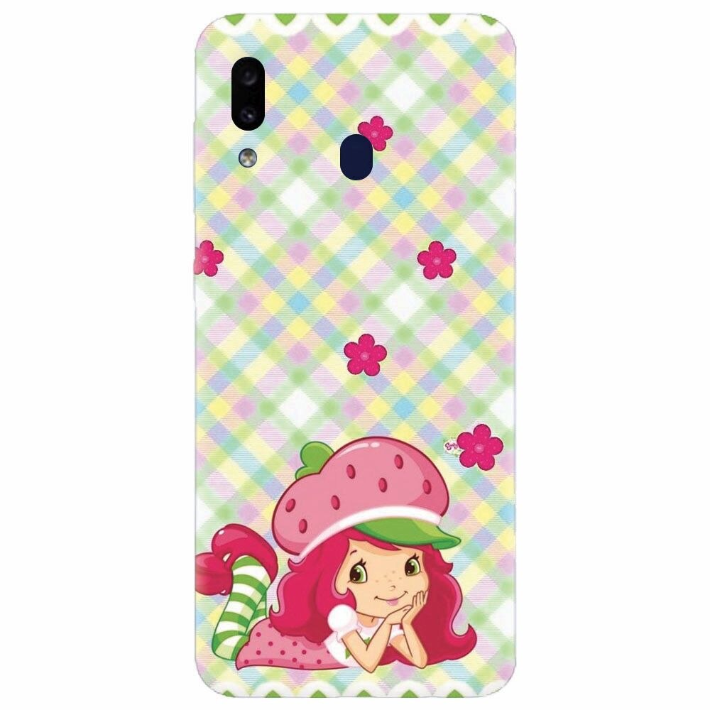 Husa silicon pentru Samsung Galaxy M20, Strawberry Girl