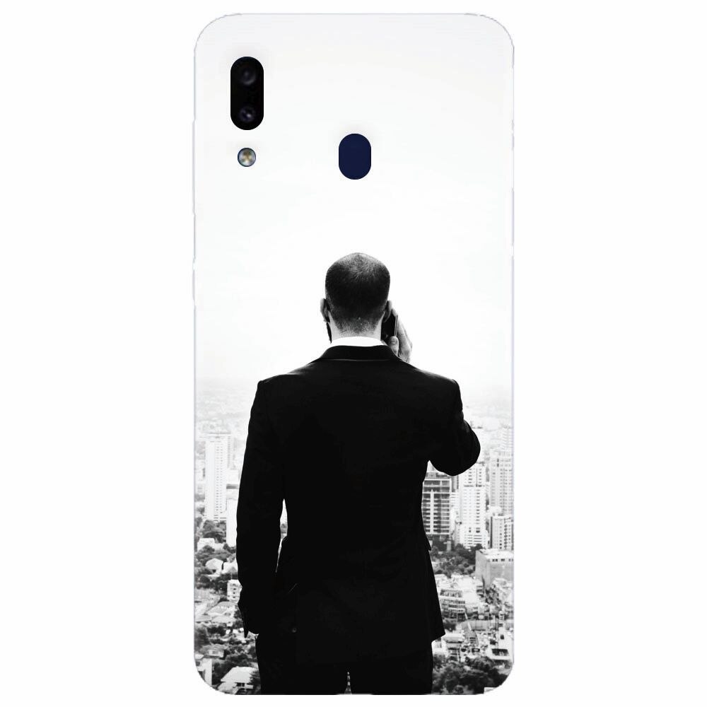Husa silicon pentru Samsung Galaxy A20e, Man In Suit