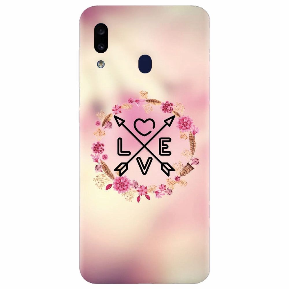Husa silicon pentru Samsung Galaxy A20, Love Arrow