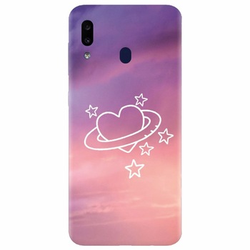 Husa silicon pentru Samsung Galaxy A20e, Galaxy Heart Husa silicon pentru Samsung Galaxy A20e, Galaxy Heart