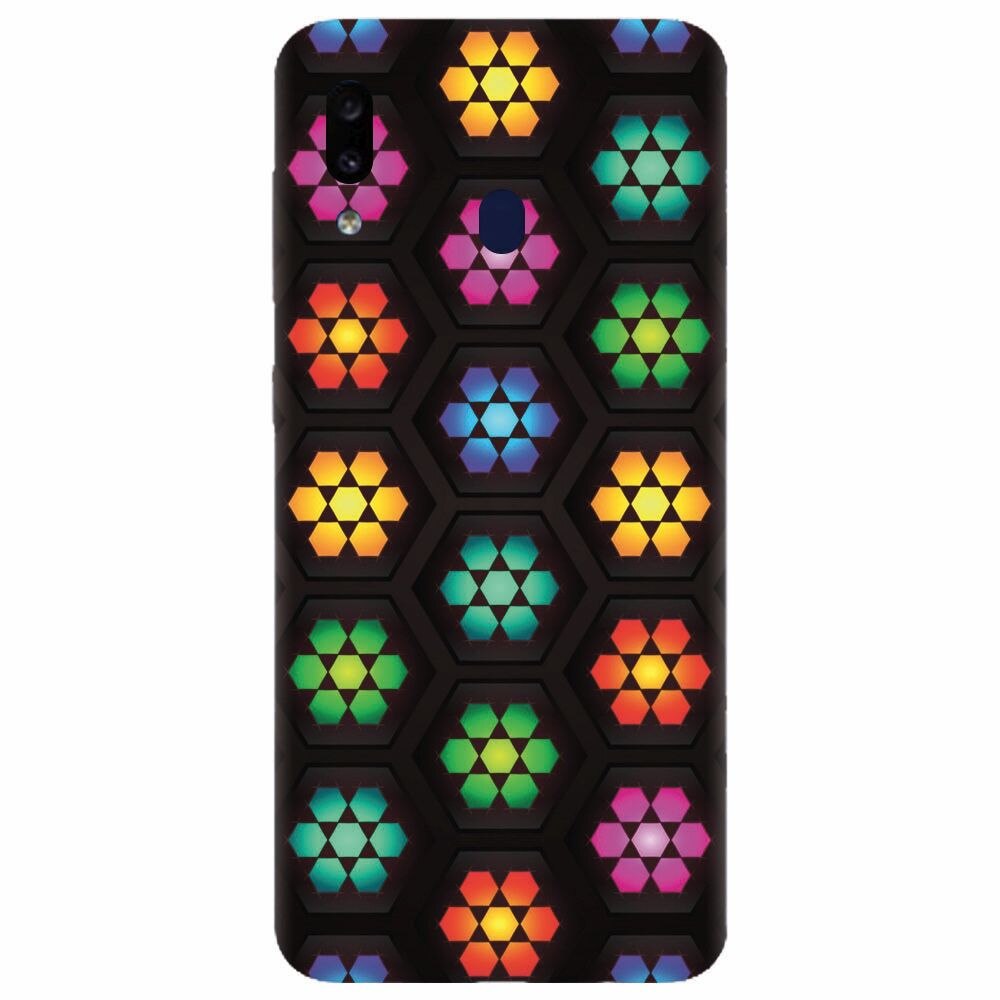 Husa silicon pentru Samsung Galaxy A20, Kaleidoscope Mosaic Patterns