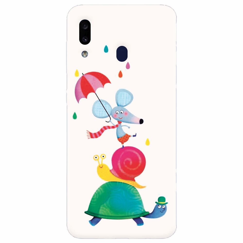 Husa silicon pentru Samsung Galaxy M20, Happy Animals