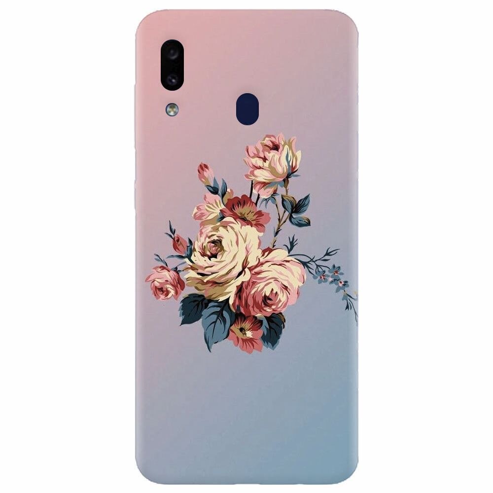Husa silicon pentru Samsung Galaxy A40, Roses