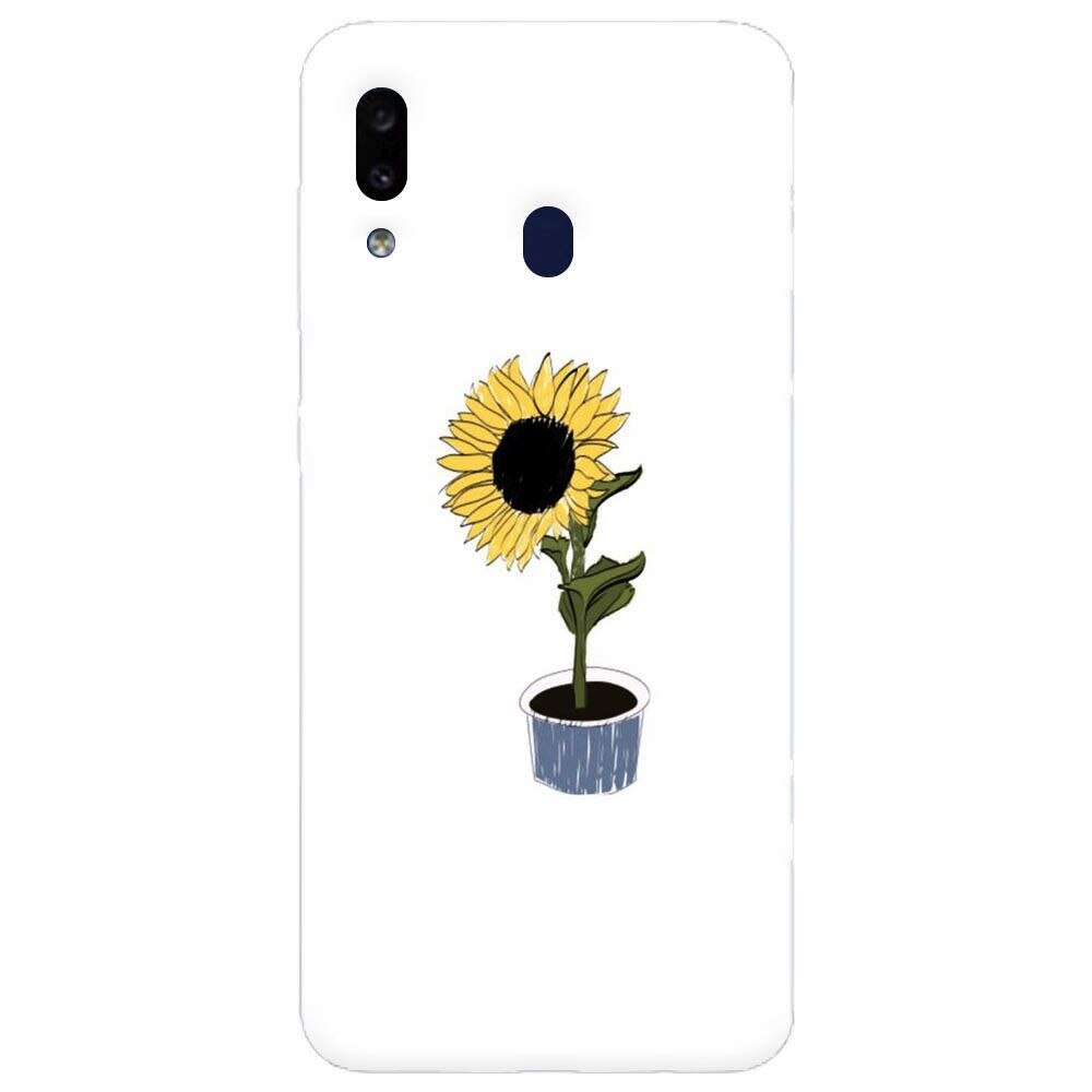 Husa silicon pentru Samsung Galaxy A40, Sun Flower