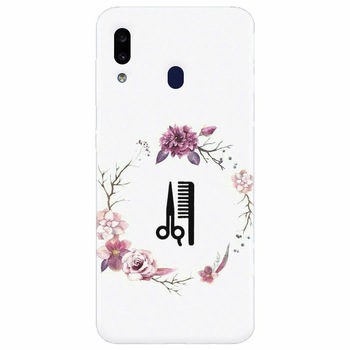 Husa silicon pentru Samsung Galaxy A30, Icon Barber Husa silicon pentru Samsung Galaxy A30, Icon Barber