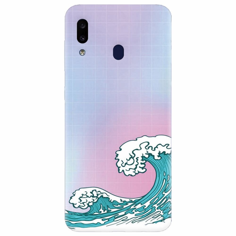 Husa silicon pentru Samsung Galaxy A30, Waves