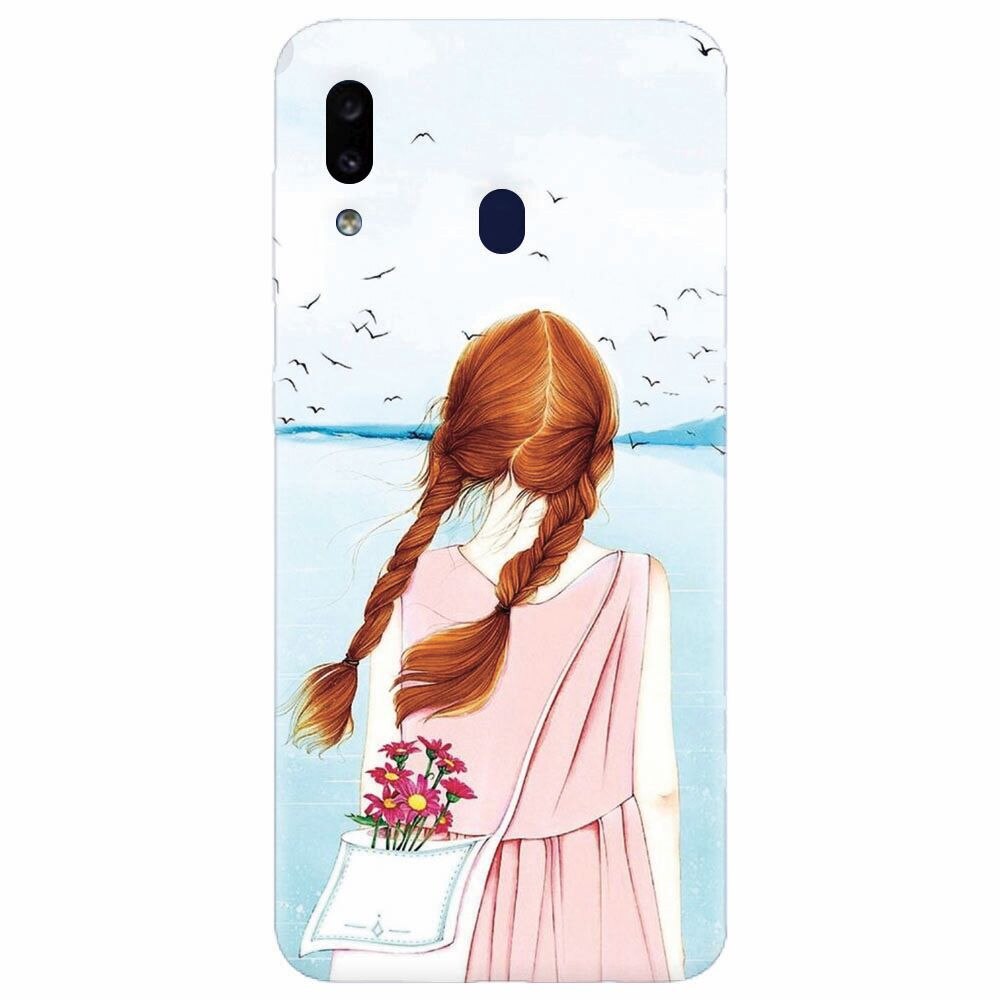 Husa silicon pentru Samsung Galaxy M20, Girl And Birds