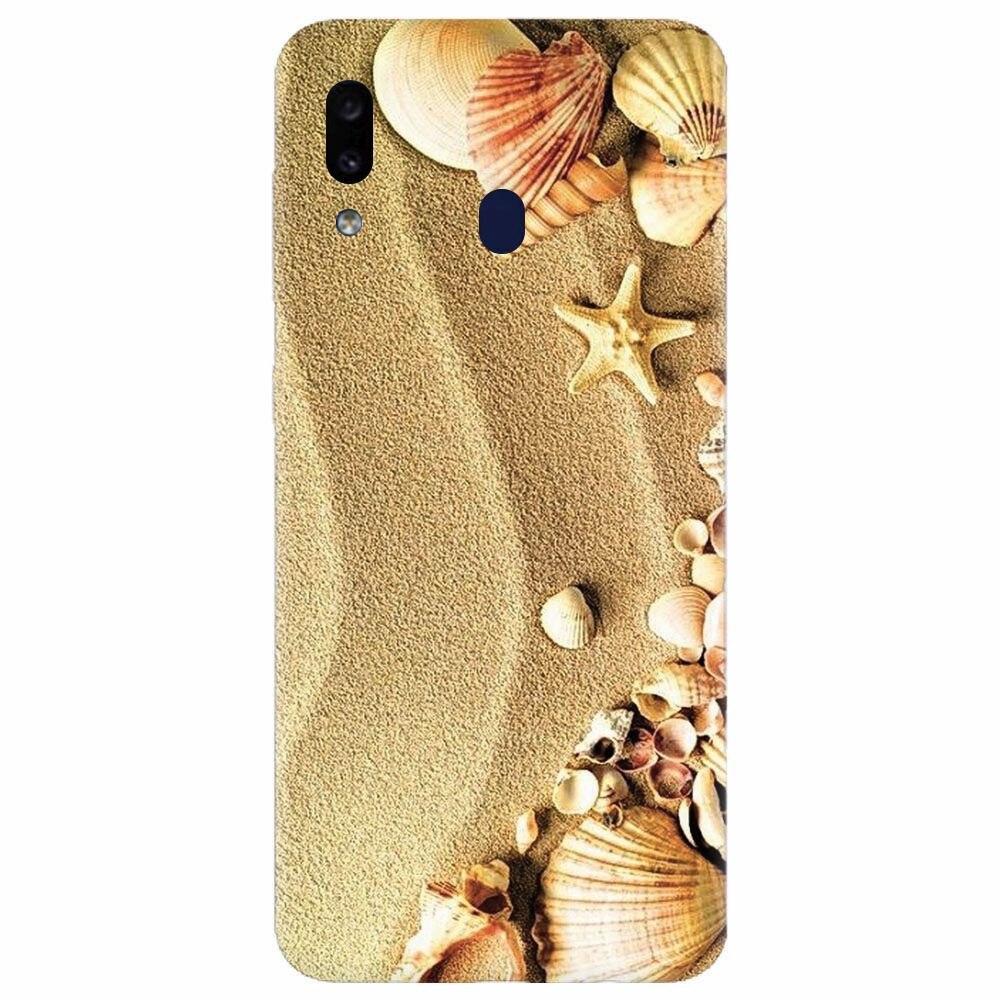 Husa silicon pentru Samsung Galaxy A30, Beach Sand Gold