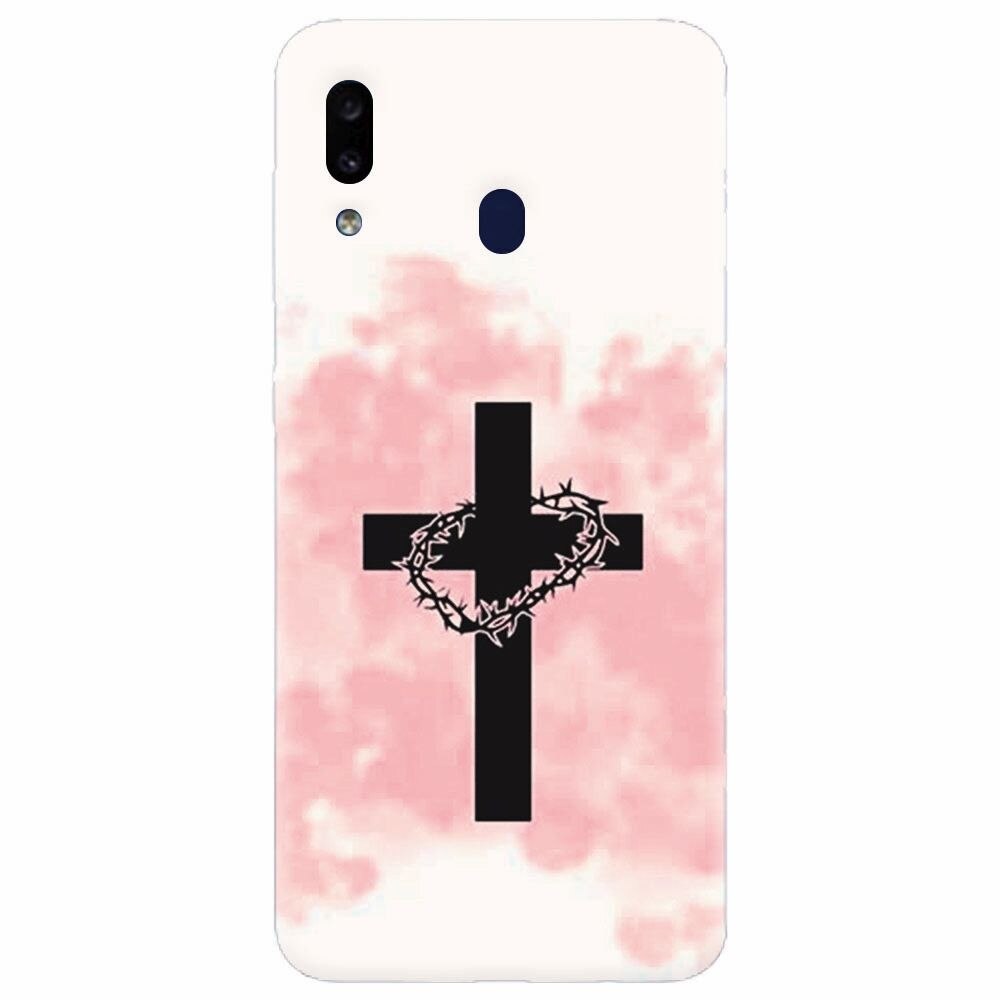 Husa silicon pentru Samsung Galaxy A30, Cross