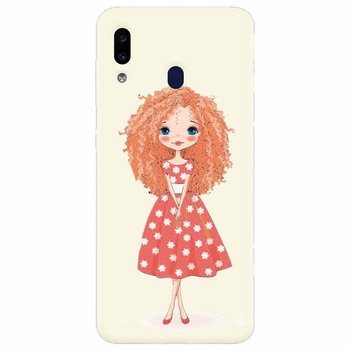 Husa silicon pentru Samsung Galaxy A40, Sweet Little Girl Husa silicon pentru Samsung Galaxy A40, Sweet Little Girl